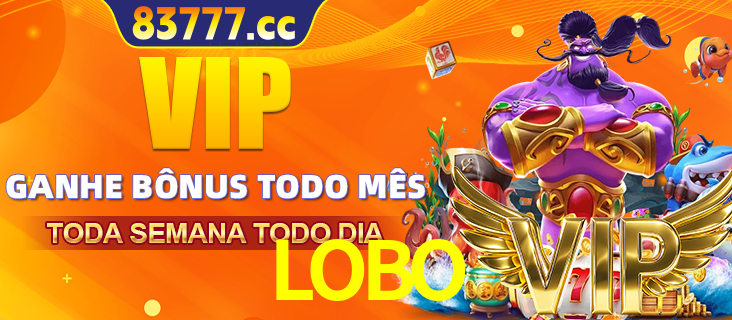 Banner promocional do LOBO oferecendo 100% de recompensas adicionais contínuas para quem fizer o login diário (Daily sign-in), com um mascote de coelho.